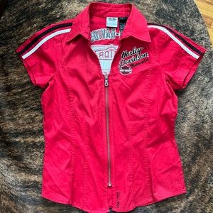 Harley Davidson Woman’s Zippered Shirt 👚 ❤️